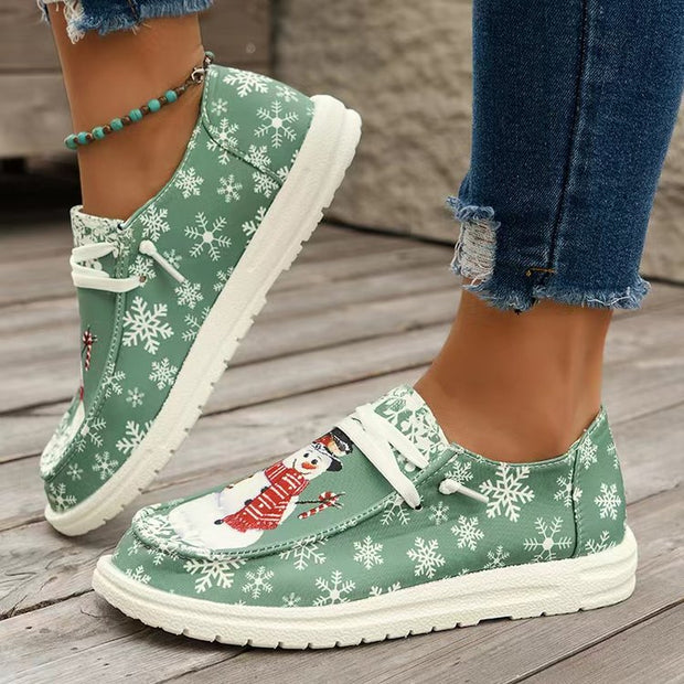 Women's Shoes Christmas Snowman Shape