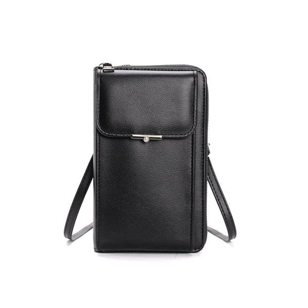 Fashion Large Capacity Mobile Phone Bags Women Small Zipper Crossbody Shoulder Bag Long Wallet