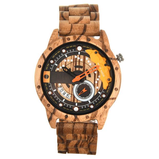 Personal Leisure Quartz Large Dial Men's Wooden Watch